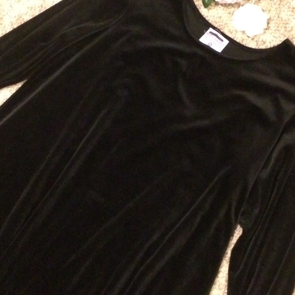 🤰💗Maternity Classy Black Velvet Long Sleeve Dress - Picture 5 of 12